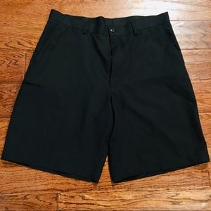 Men’s black golf shorts